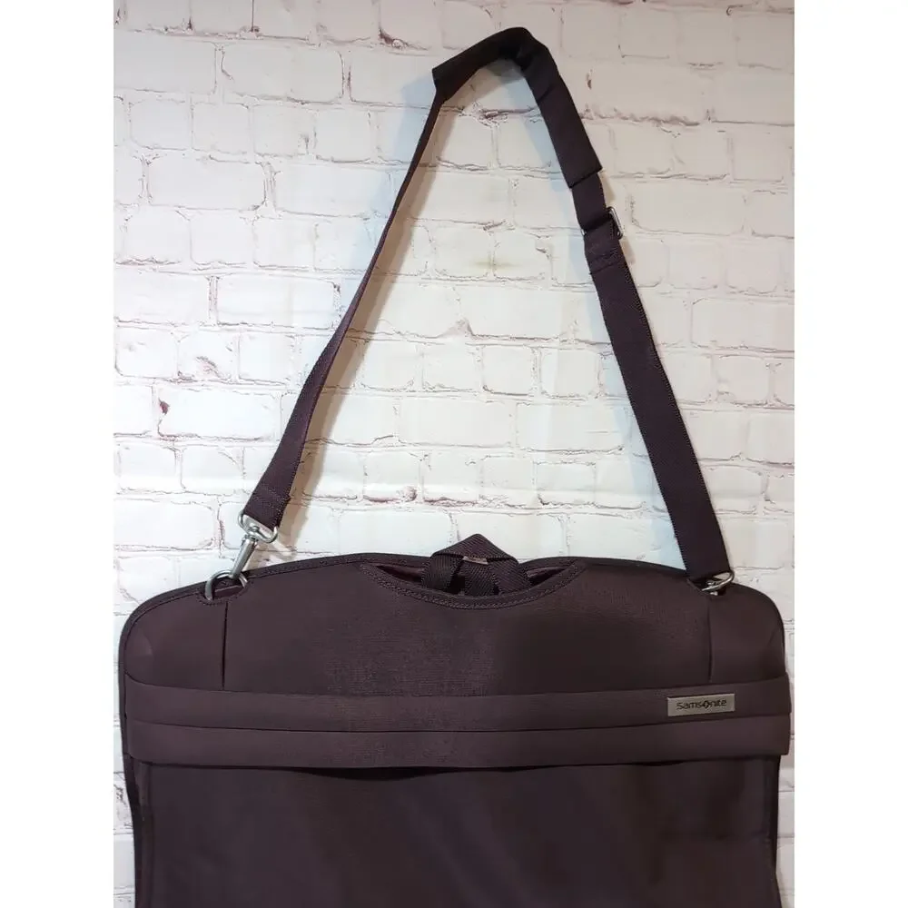 Samsonite Bi-Fold Garment Bag Burgundy Plum Purple Travel Suit Weekend Cover 24